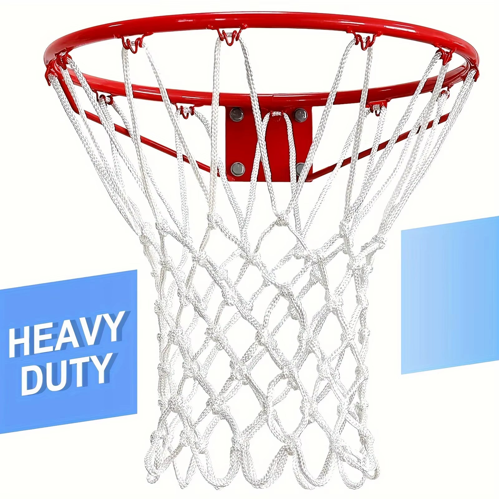 1/2Pcs Basketball Rack Net with 12 Loops Heavy Duty Outdoor Basketball Net Replacement Detachable Basketball Net