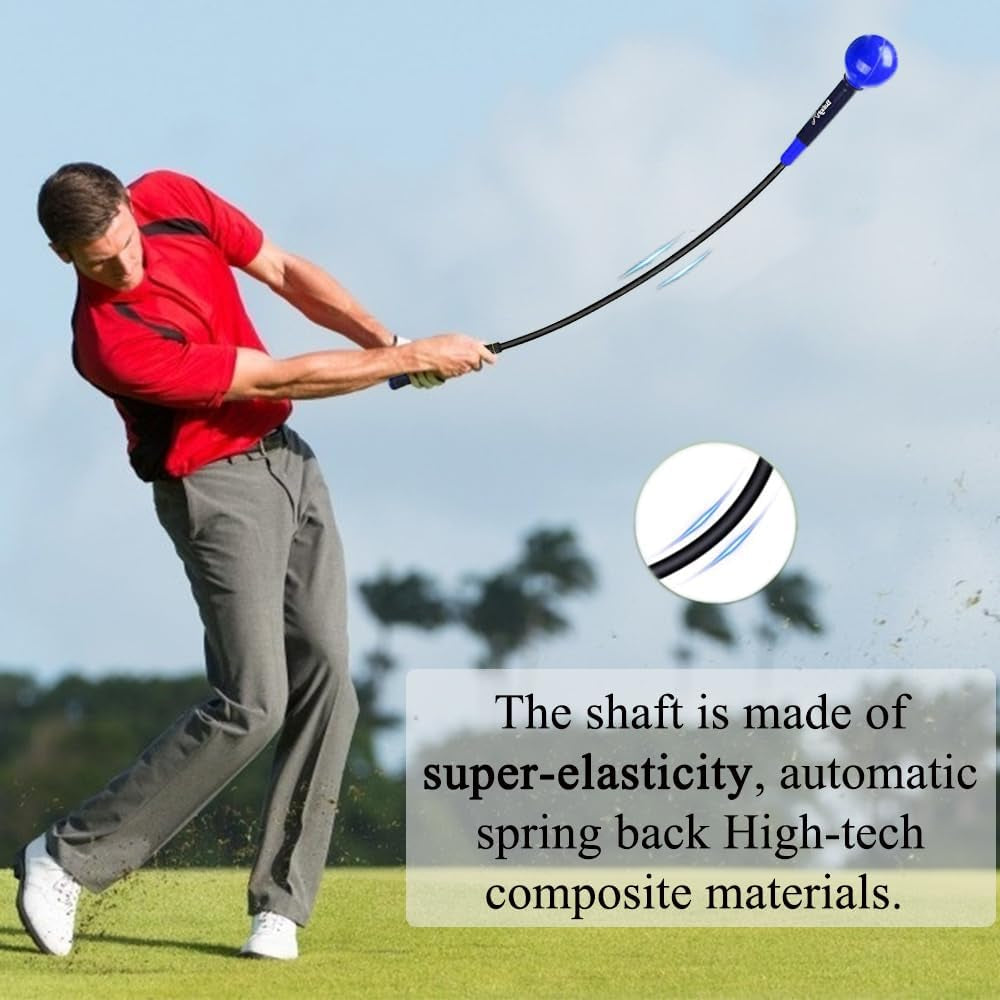 Golf Swing Trainer Aid 48"/40" Warm-Up Stick for Strength Flexibility Tempo Training Golf Practice Aid with Weighted Head Swing Corrector for Men Women