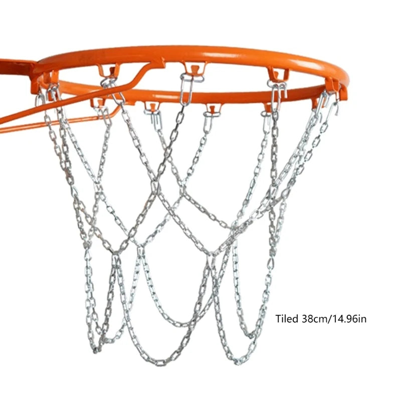 Basketball Net Replacement for Basketball Hoop, Standard Braided Chain, Heavy Duty, Steel