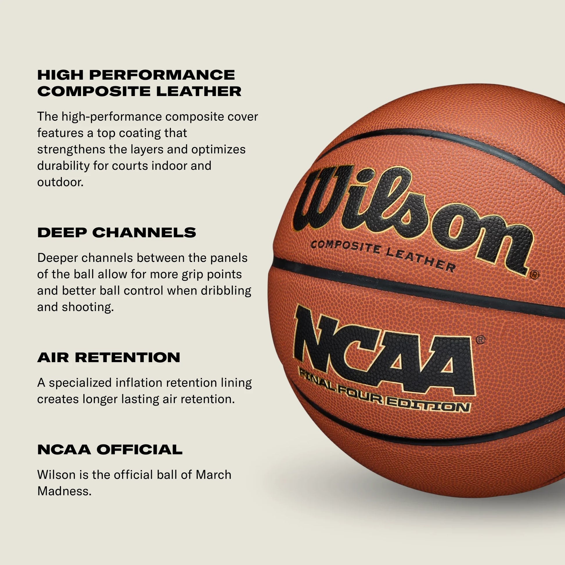 NCAA Final Four Edition Basketball, Official Size - 29.5"